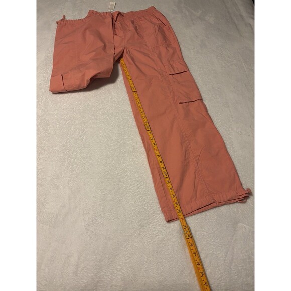 Aerie Wide Leg Cargo 100% Cotton Women’s Pants Sz SP Peach NWT - Picture 6 of 6